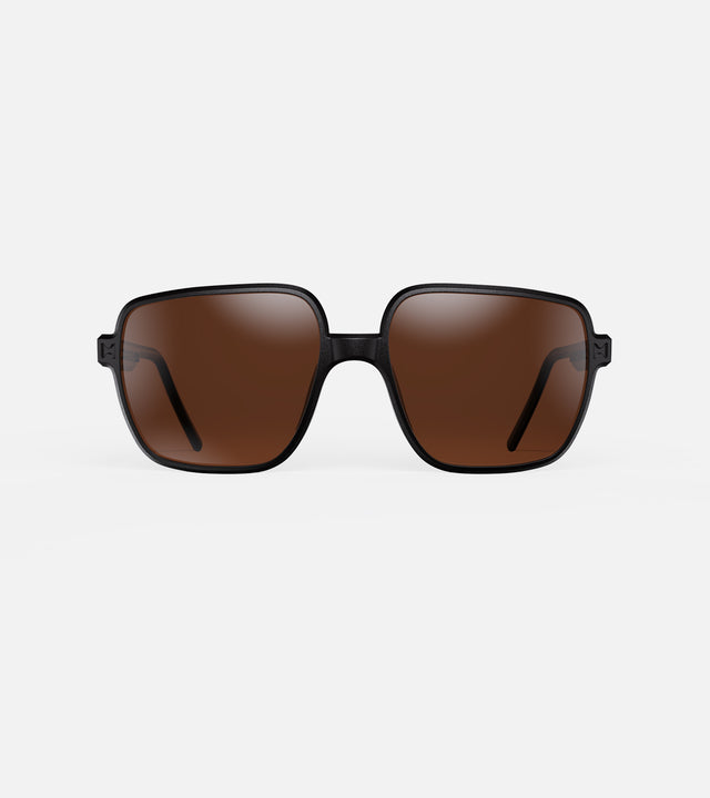 High-quality black square-frame sunglasses with polarized lenses, ideal for outdoor wear and style-conscious individuals