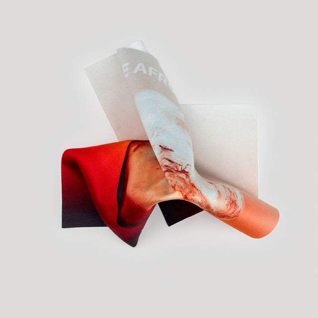 Reframd folded and branded cleaning cloth for eyewear