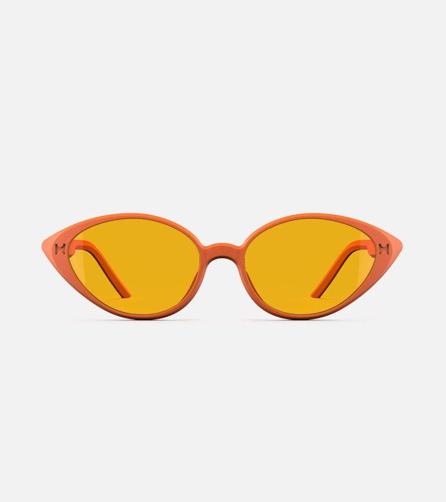 REFRAMD 3D printed cat-eye glasses- sintered orange