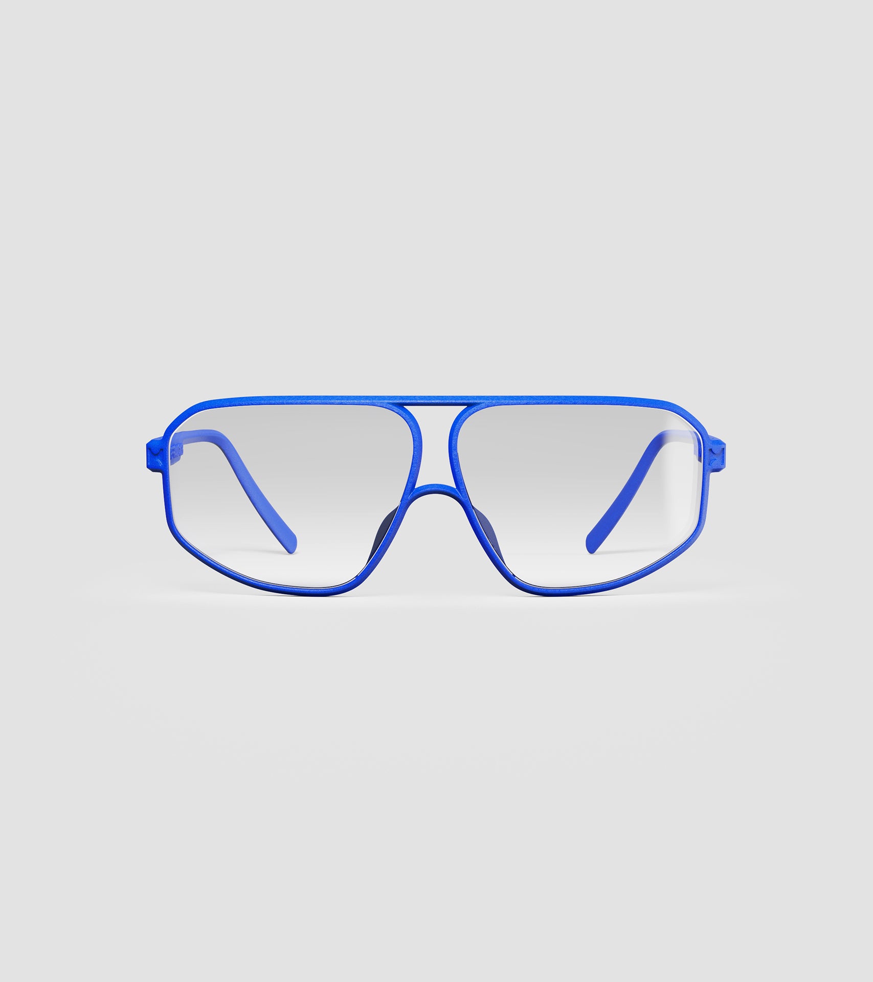Unisex Asia fit blue frames with a unique aviator silhouette by REFRAMD