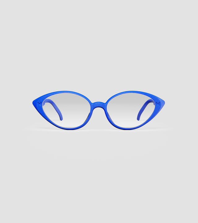REFRAMD Lipitika glasses in vibrant blue with ergonomic high bridge design