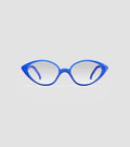 Lipitika wide bridge glasses by REFRAMD in bold blue frame
