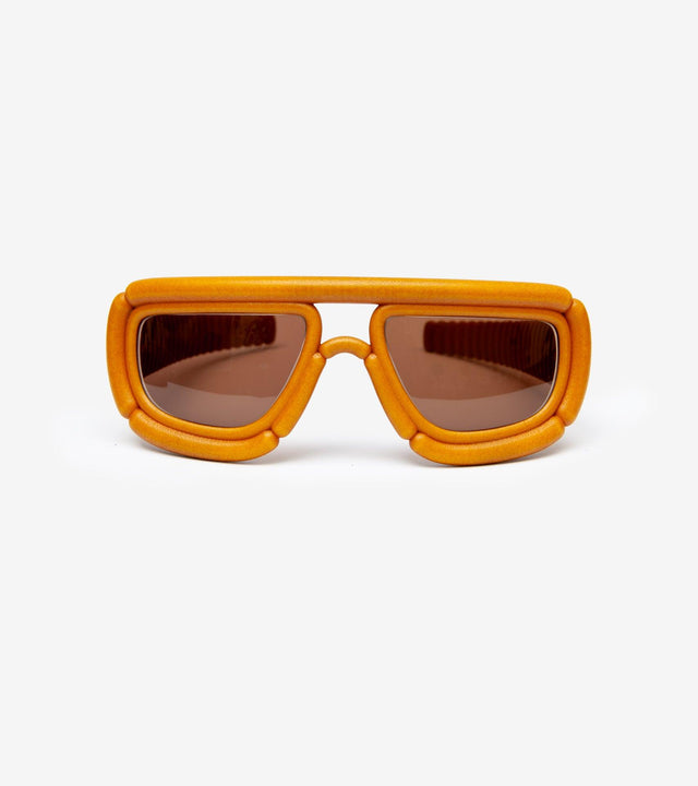 High-tech 3D-printed meta sunglasses with innovative cushioned frames for trendsetters