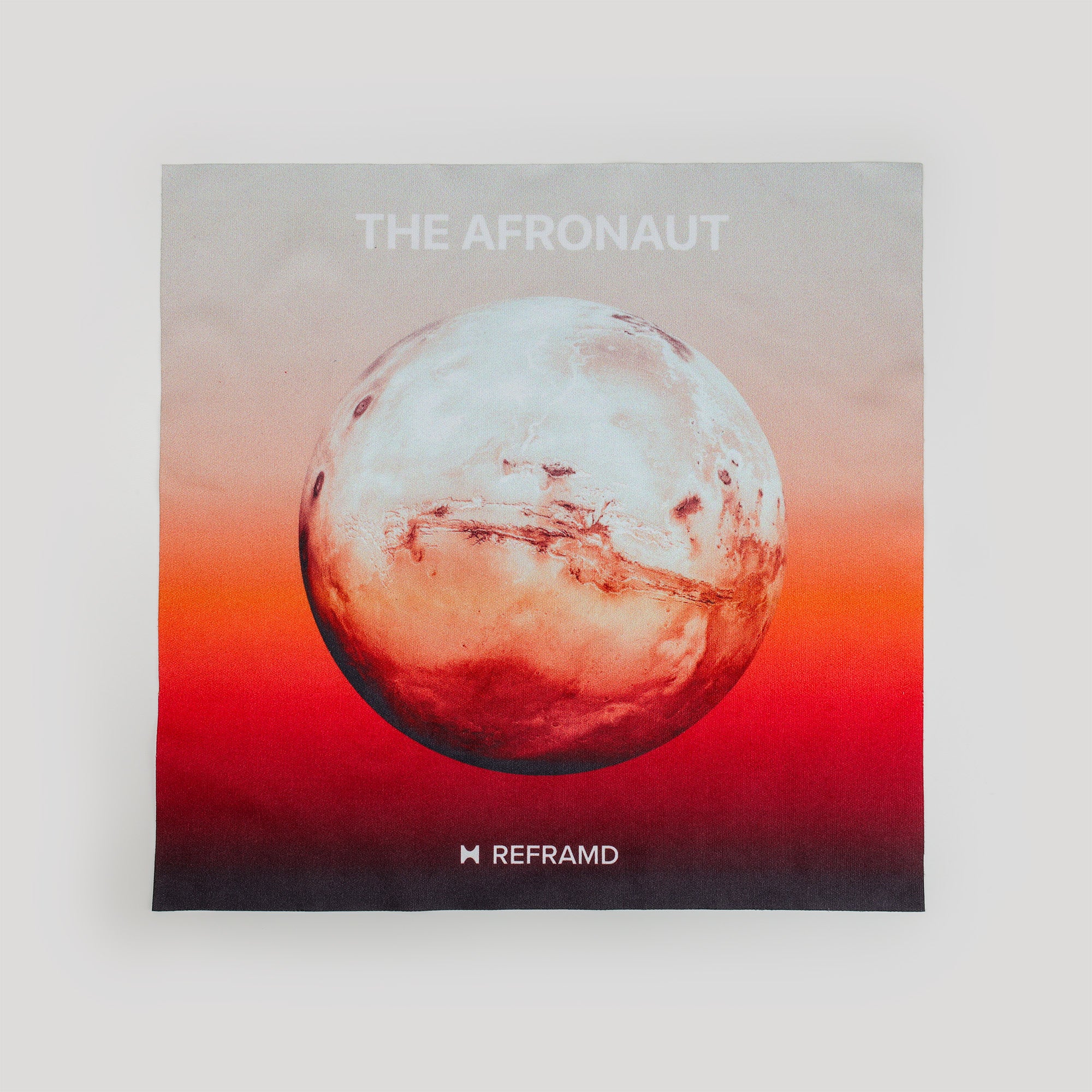 Reframd branded cleaning cloth for eyewear  for the Afronaut Collection