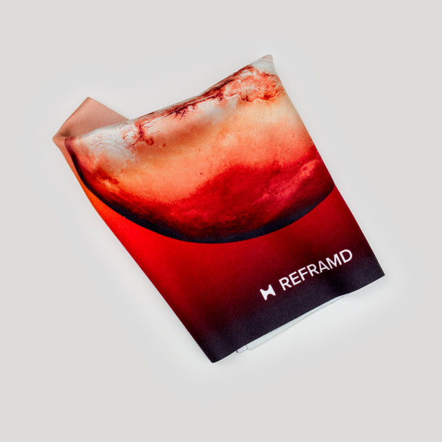 Reframd branded cleaning cloth for eyewear from sustainable materials