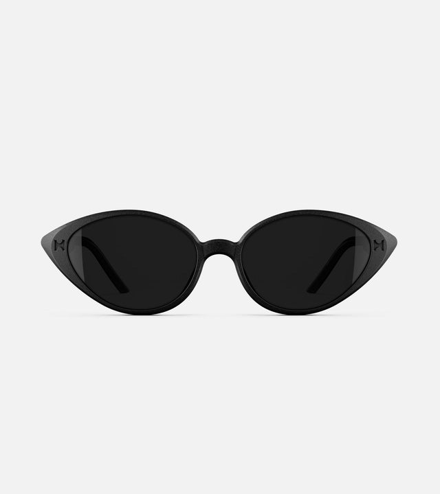 REFRAMD 3D printed cat-eye sunglasses - sintered black