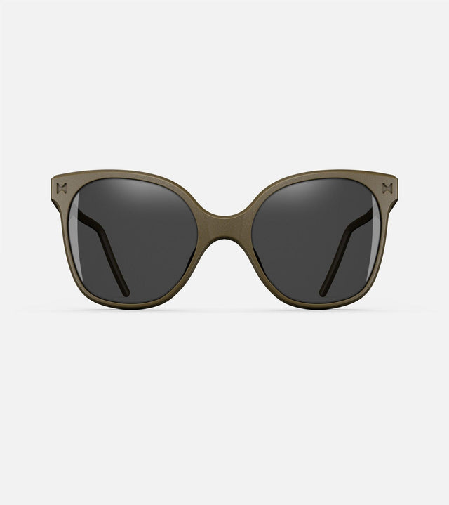 Elegant olive Missy frames for a bold, stylish look - statement sunglasses for women. 
