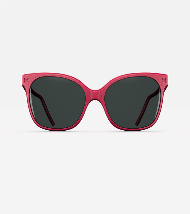 Chic red Missy frames, blending elegance with fashion