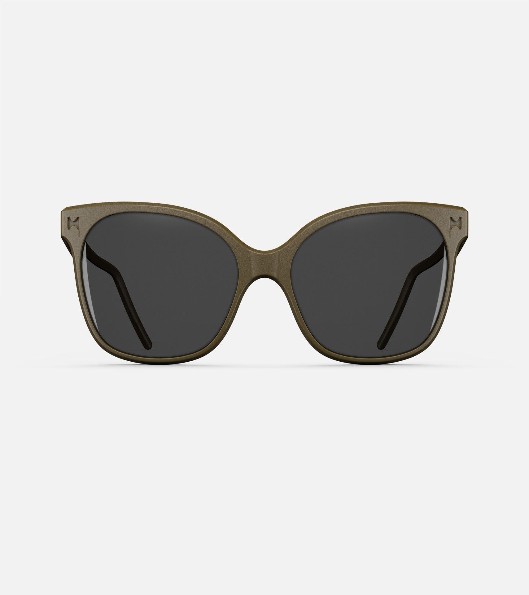 Chic olive Missy frames, blending elegance with fashion