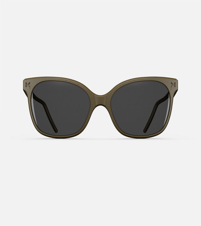 Chic olive Missy frames, blending elegance with fashion