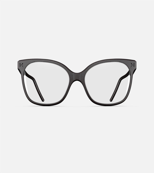 Sophisticated Missy cat-eye glasses in sleek black for high nose bridge