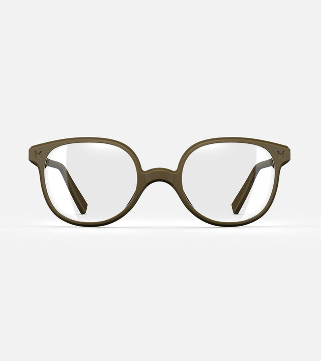 Classic black 3D printed glasses with clear lenses, featuring a versatile and comfortable fit for various nose bridges