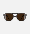Olive green aviator glasses with a double bridge design, with dark lenses and sleek side arms for a bold, modern look.